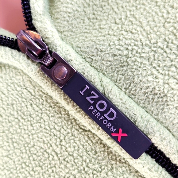 Izod Perform X Fleece Jacket Size L Lime Green - Picture 6 of 16